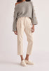 Paisie Button Sleeve Jumper in Light Grey